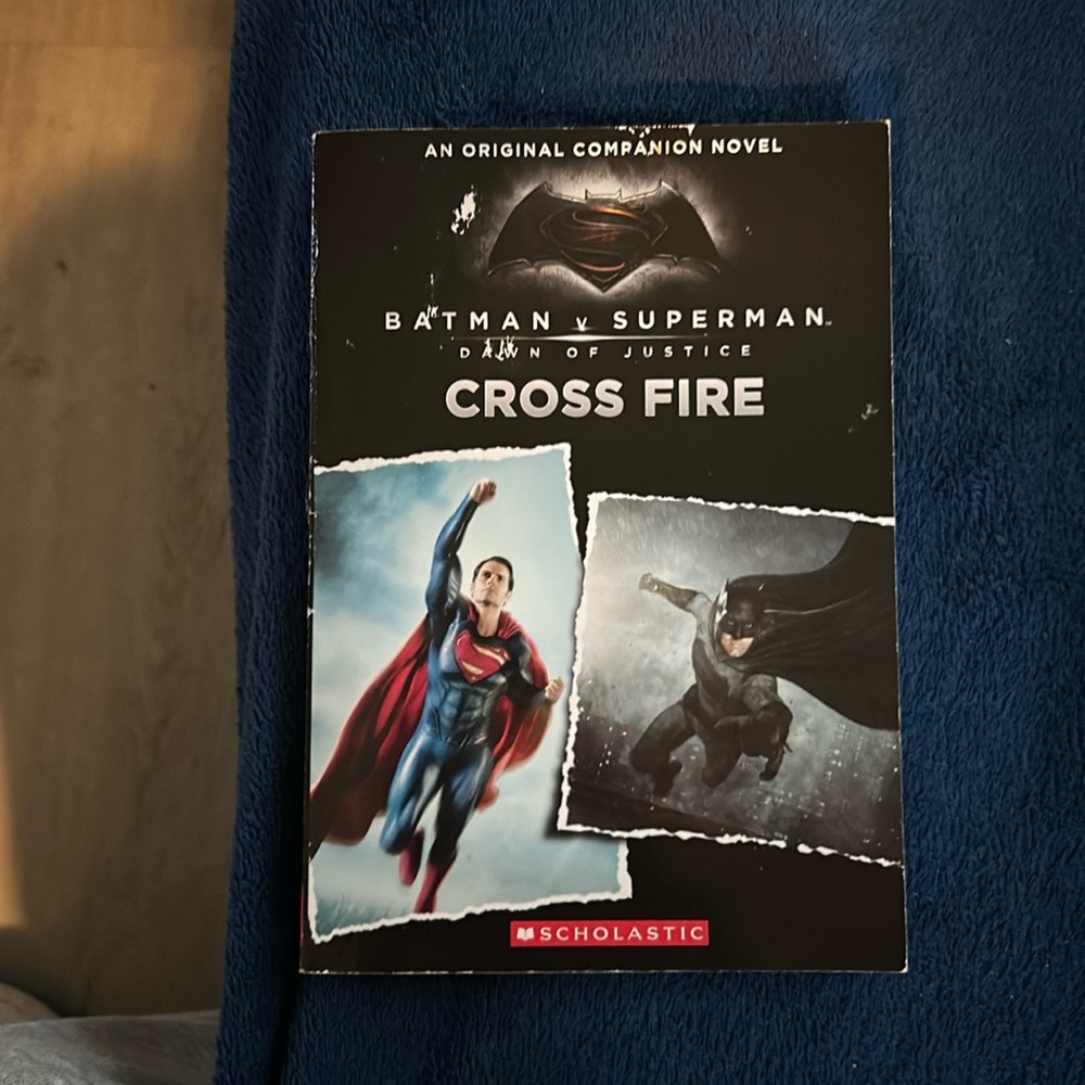 Book: Batman v Superman dawn of justice cross fire. Yes it has a barcode.